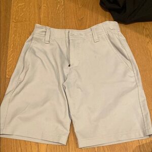 Boys Light Gray Under Armour Golf Shorts